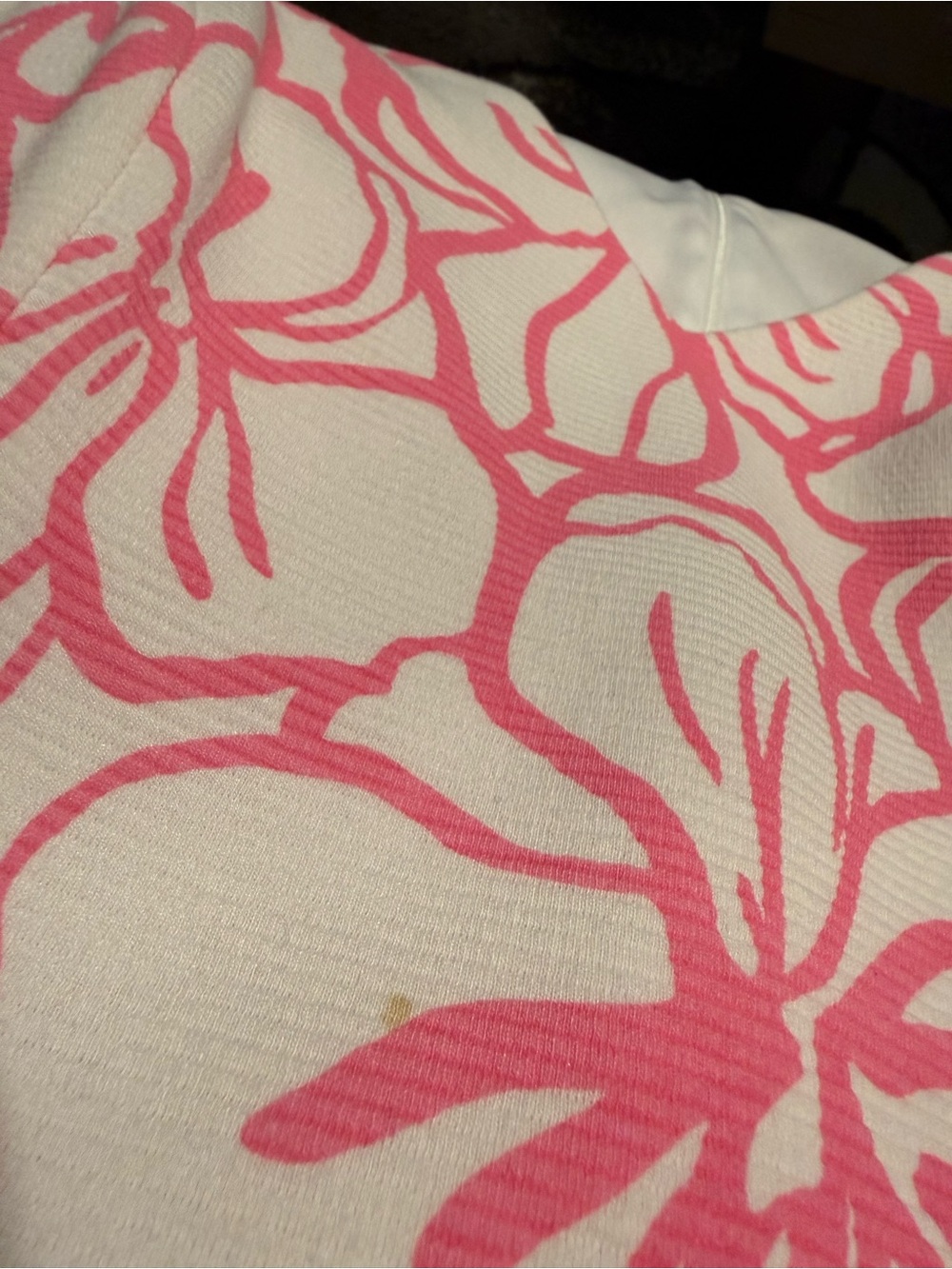 Lily Pulitzer Pink White Tropical Sheath Floral Dress Small V-Neck Resort Preppy - Picture 10 of 10